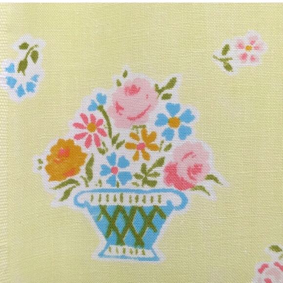 Vintage 1970's PACIFIC Double Flat Sheet Flower Bedford Baskets Roses ~ Made USA - Picture 1 of 6